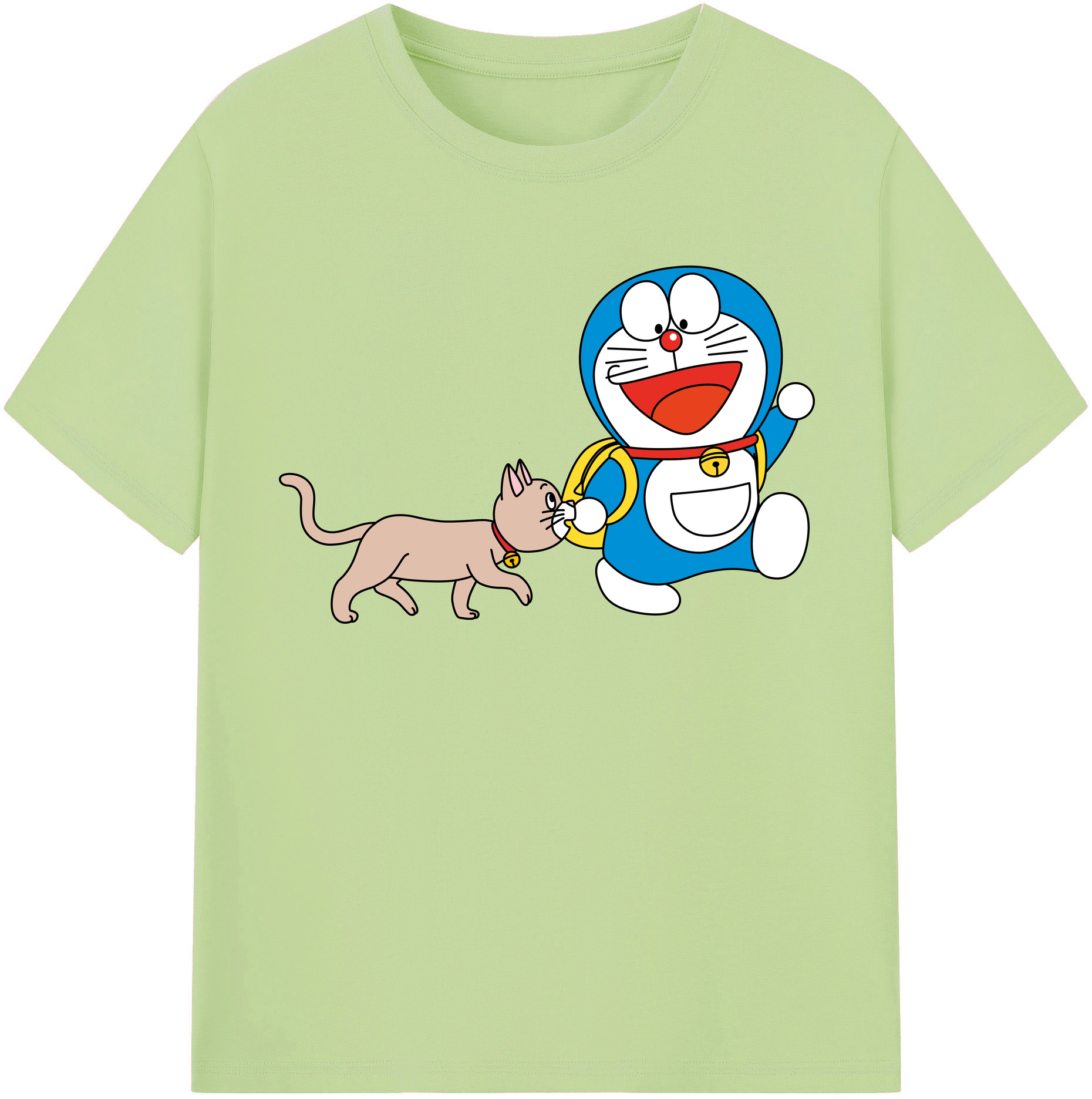 （画像用） ドラえもん Doraemon 綿100％半袖Tシャツ（フロントプリント）